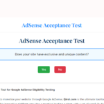 adsense acceptance test