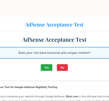 adsense acceptance test