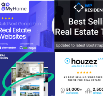 Real Estate WordPress Theme Bundle – 4 Premium Themes : MyHome+Houzez+RealHomes+WP Residence